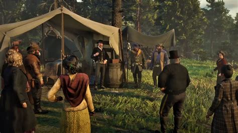 Dutch And Gang Set Up The Camp At Horseshoe Overlook Red Dead