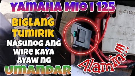 Yamaha Mio I 125 Biglang Tumirik Sa Byahe May Nasusunog Na Wire At Ayaw