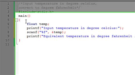 C Programming Tutorial 15 Temperature Conversion Program Youtube