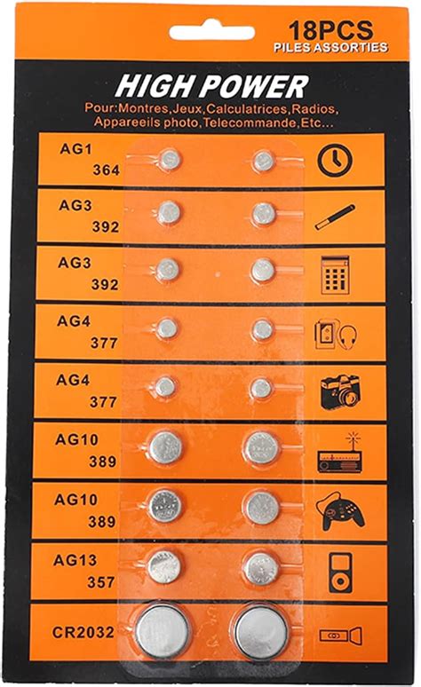 Amazon 18Pcs Power Alkalines Button Cell Assorted Battery AG1