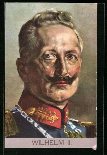 K Nstler Ak Portrait Von Kaiser Wilhelm Ii Mit Entschlossenem Blick