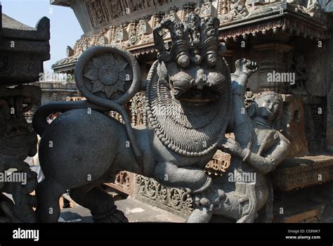 A Finely Carved Stone Sculpture From Chennakeshava Templebelur