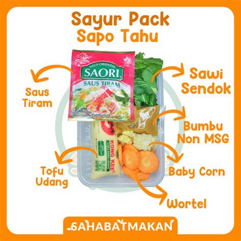 Jual Sapo Tahu Sayur Pack Sayur Instant Sahabat Makan Sayur Jogja