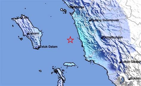 Gempa Di Laut M52 Guncang Padang Sidempuan Sumut Akibat Aktivitas