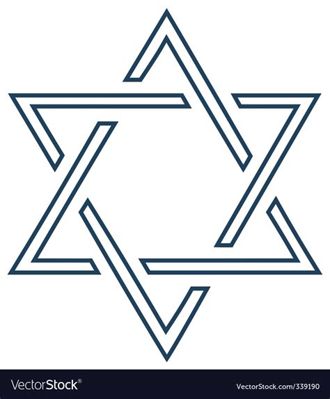 Jewish Mage David Star Design Royalty Free Vector Image