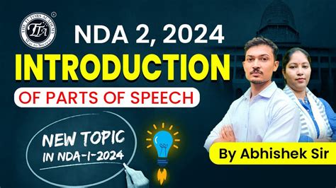 INTRODUCTION OF PARTS OF SPEECH NDA English Classes 2024 NDA 2 2024