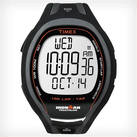 Timex T5K253 Mens Ironman TAP Sleek 150 Lap Watch Sweatband