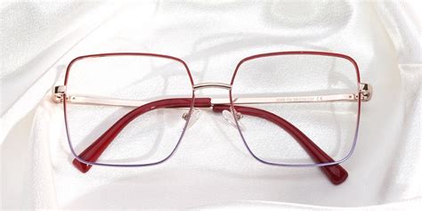 Emiliano - Square Red Glasses for Women - Lensmart