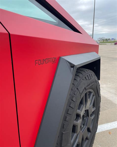 This Is The Worlds First Tesla Cybertruck In Ferrari Red And It Looks