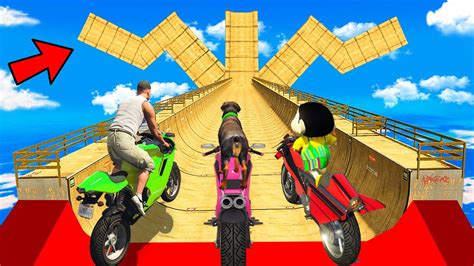 Gta Shinchan And Franklin Tried Mega Ramp Crazy Race Jump