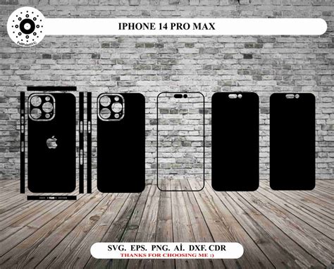 Iphone 14 Pro Max Skin Template Cut File SVG Vector Etsy