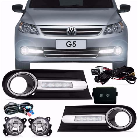 Kit Farol De Milha Gol Saveiro Voyage G Mold Led Daylight R