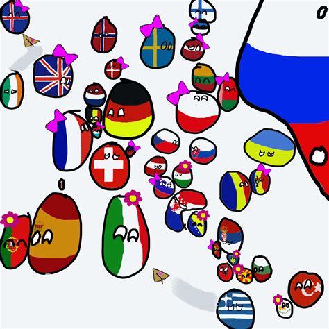 Map of Europe in Countryball couples hope you like it took me 6 hours