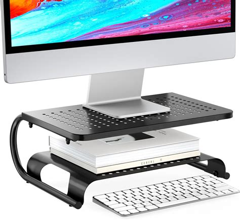 Wali Monitor Stand Riser Computer Desktop Stand Riser Holder Vented