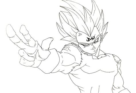 Majin Vegeta Outline | Dragon ball artwork, Dragon ball, Artwork