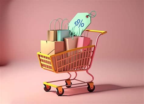 Premium Photo 3d Cartoon Design Illustration Of Shopping Cart With