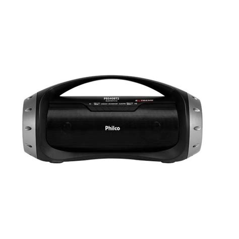 Caixa De Som Speaker W Rms Philco Pbs Bt Bluetooth R Dio Fm Preto