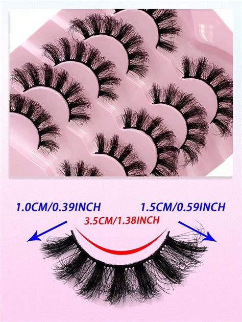 5 Pairs Fake Eyelashes Fluffy Dramatic Volumized Eyelashes Tail