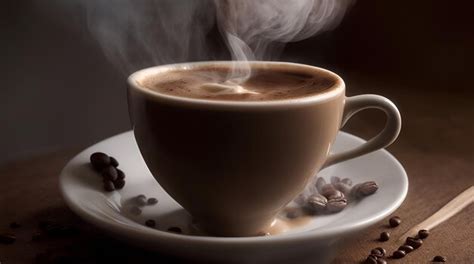 Premium Ai Image Photograph Of A Steaming Cup Of Coffee With