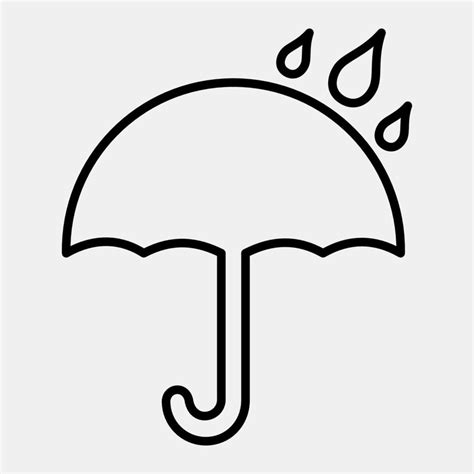 Icon Keep Dry Packaging Symbol Elements Icons In Line Style Good For