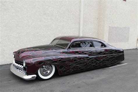 1951 Merc In Flames And Black Paint With A Nearly Perfect Chop Top With