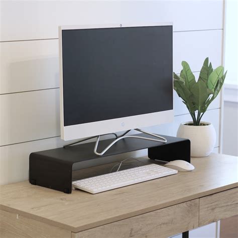 Monitor Stand Black Metal Monitor Riser Desktop Laptop Stand Riser - Etsy