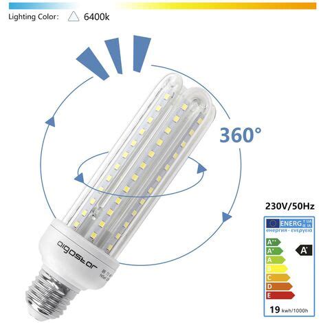 Lampadina Led Tubo T U W Attacco E Luce Bianco Caldo K No