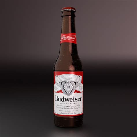 3D Model Bottle Budweiser - TurboSquid 1629447