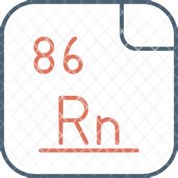 Radon Icon Periodic Icon Table Icon Chemistry Icon Atom Icon