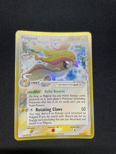 Mavin Pokemon TCG Pidgeot EX Holon Phantoms 14 Holo Delta Species