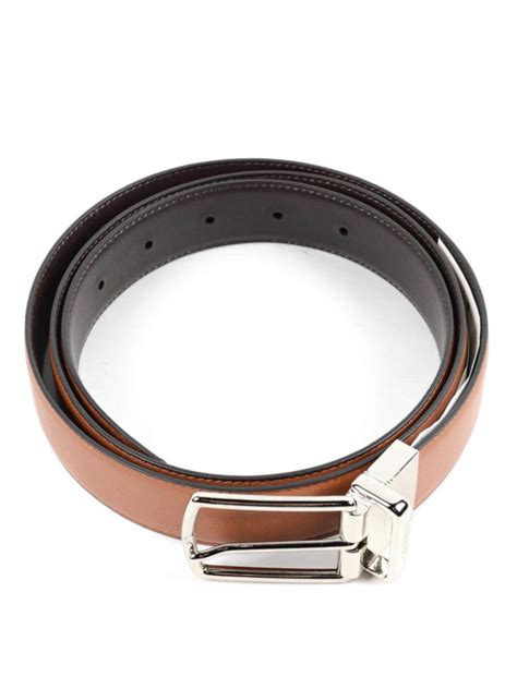 Belts Coach Grainy Leather Reversible Belt Saddledark Thebs