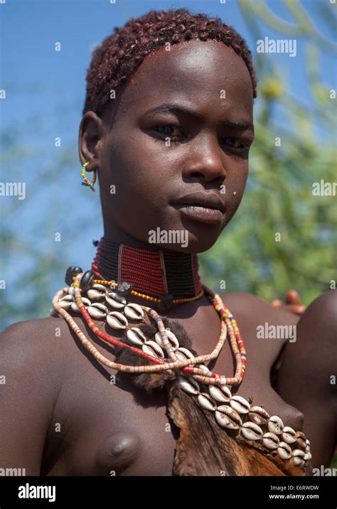 Hamer Tribe Woman In Traditional Outfit Turmi Omo Valley Ethiopia