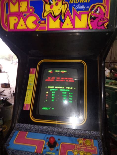 Vintage 1981 Ms Pac Man Video Arcade Game Midway Bally Full Size