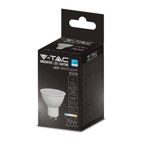 V Tac Pro Vt Lampadina Led Gu Faretto Spotlight W Chip