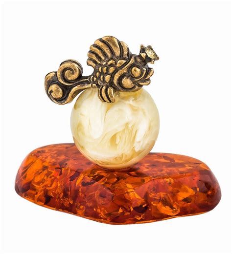 Фигурка "Золотая рыбка на шарике" - Цветы в стекле, подарки в Москве