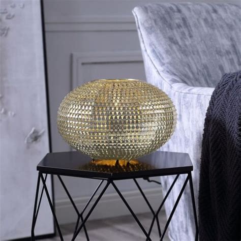 Pemberly Row 8 Hand Crafted Globe Sparkle Table Lamp In Gold 1 Kroger