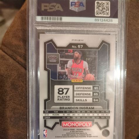 Panini Prizm Monopoly Running Mr Monopoly Man Ssp Brandon