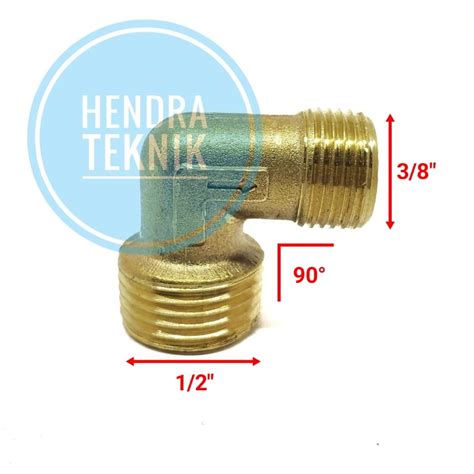 Jual FITTING KNEE DRAT LUAR 3 8 1 2 COMPRESSOR KUNINGAN SPAREPART