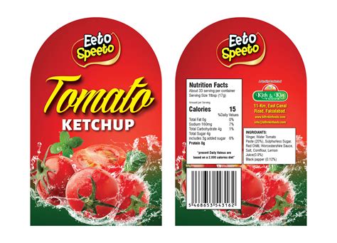 Label Design | Tomato Ketchup Bottle Label Design on Behance