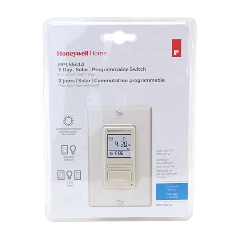 Honeywell Light Switch Timer For Lights Or Motors RPLS541A Almond