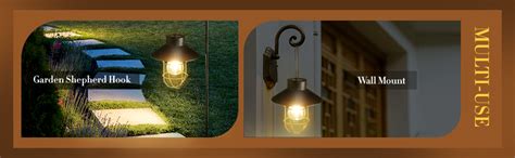 Retisee 4 Pcs Hanging Solar Light 31 Outdoor Solar Lamp Lanterns With