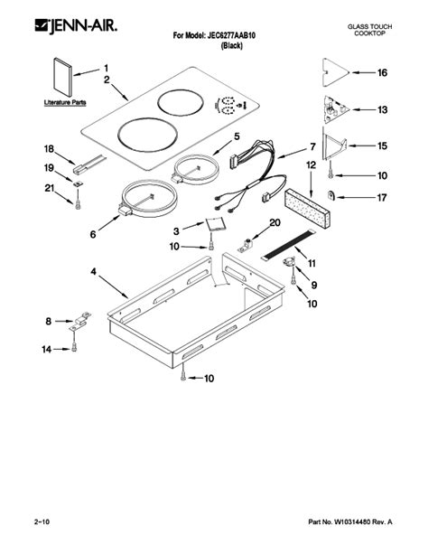 Jenn Air Jec Aab Electric Cooktop Partswarehouse