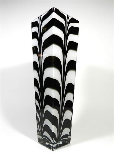 Black And White House Decor Glass Art Zebra Cases Art Glass Vase