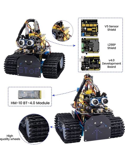 Stem Mini Caterpillar Tank Robot V For Arduino