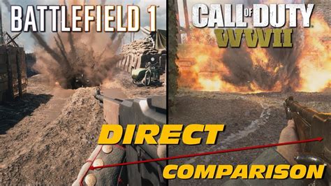 Battlefield 1 Vs Call Of Duty Wwii Direct Comparison Youtube