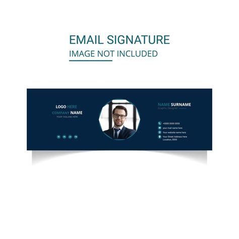 Premium Vector Professional Email Signature Template Design