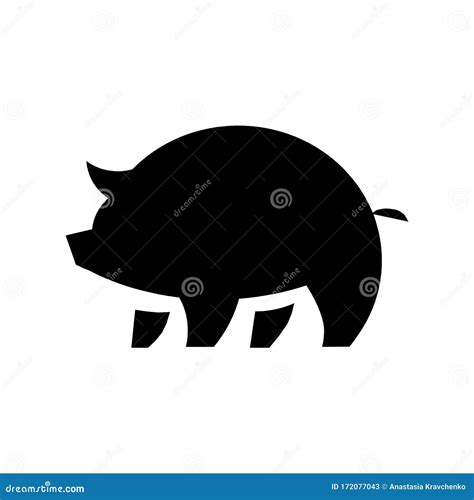 Pig Icon Pork Icon Logo Pig Vector Illustration Stock Vector