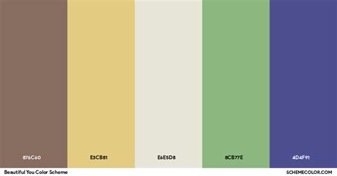 Beautiful You Color Scheme - Palettes - SchemeColor.com