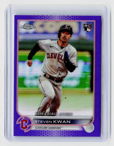 Steven Kwan Rc Topps Chrome Update Purple Refractor Usc