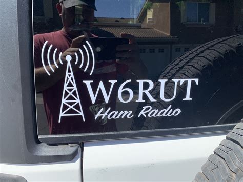 Ham Radio Decal Custom Made With Your Callsign Amateur Radio Window